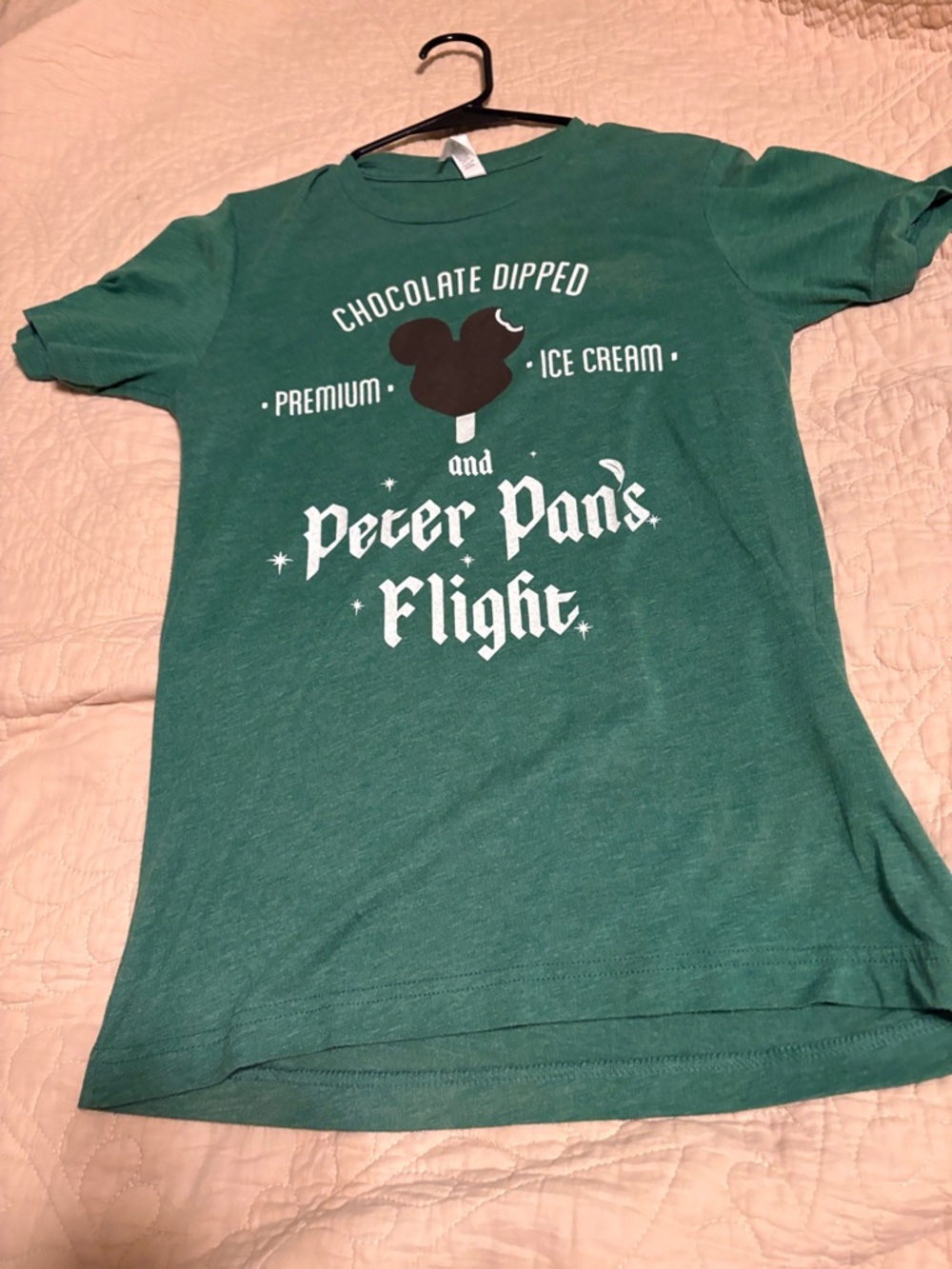 Bella Canvas Green Peter Pan's Flight Chocolate Dipped Ice Cream Tee